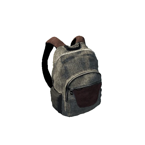 prefab full empty backpack leather